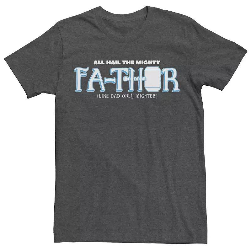 Men's Marvel Hail The Mighty Fa-Thor Simple Father's Day Tee, Size: XL, Grey Heather Product Image