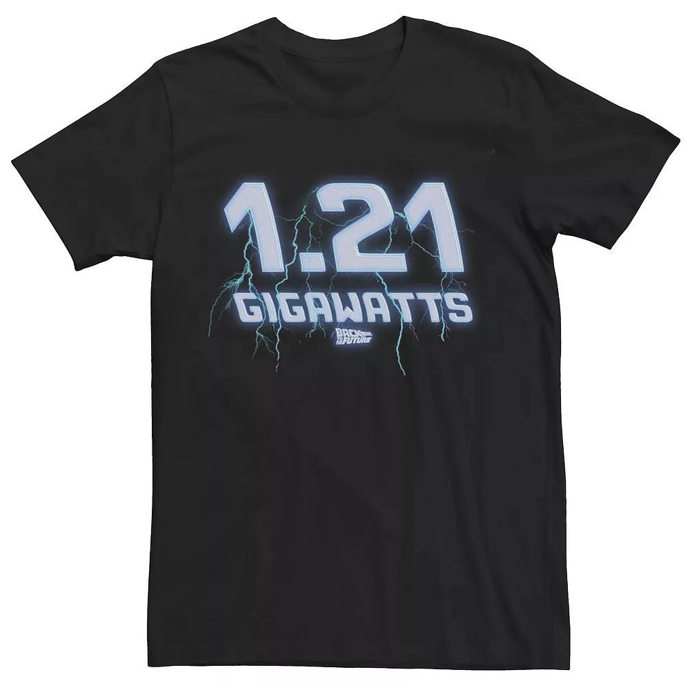 Men's Back to the Future 1.21 Gigawatts Lightening Tee, Size: Medium, Black Product Image