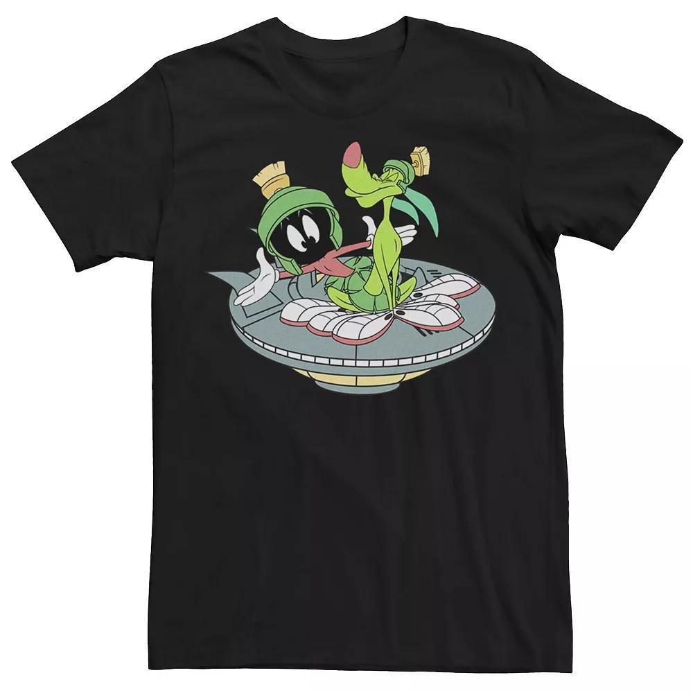 Men's Looney Tunes Marvin The Martian Space Poster Group Shot Tee, Size: Medium, Black Product Image