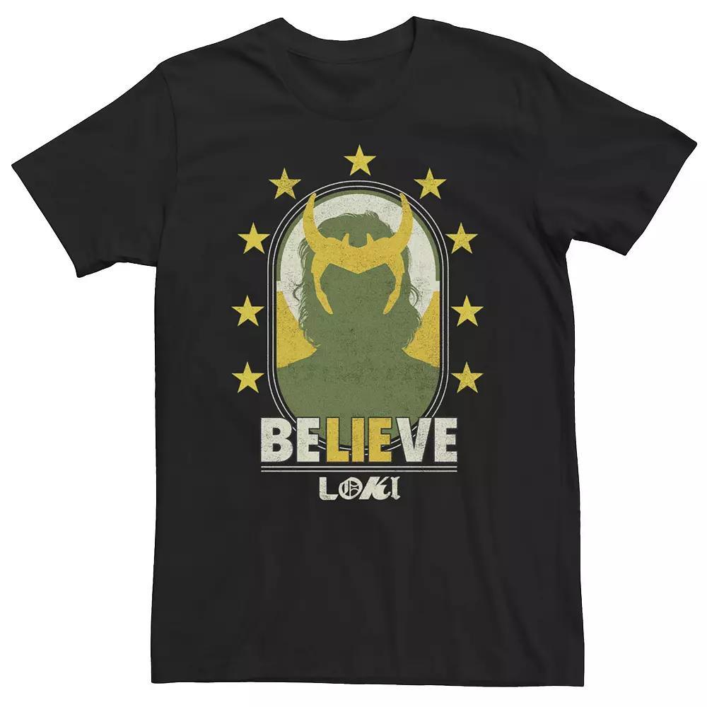 Big & Tall Marvel Loki "Believe" Tee, Men's, Size: XL Tall, Black Product Image