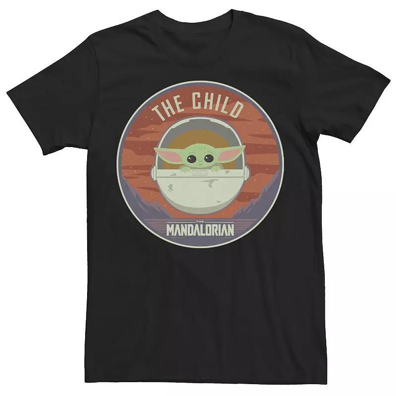 Men's Star Wars The Mandalorian The Child Bassinet Badge Tee, Size: XXL, Black Product Image