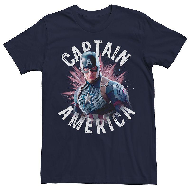Men's Marvel Avengers Cap Burst Tee, Size: Small, Blue Product Image