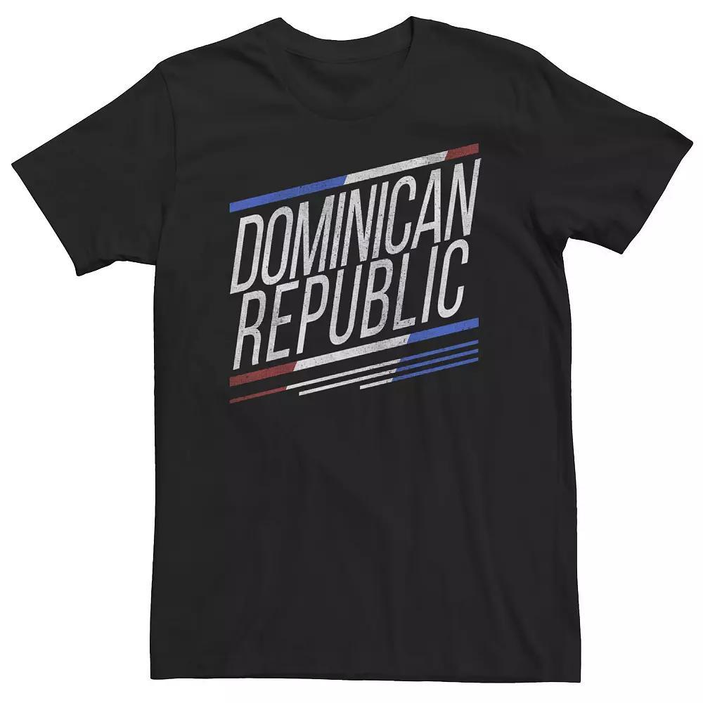 Big & Tall Fifth Sun Dominican Republic Slanted Stripe Logo Tee, Men's, Size: 4XL Tall, Black Product Image