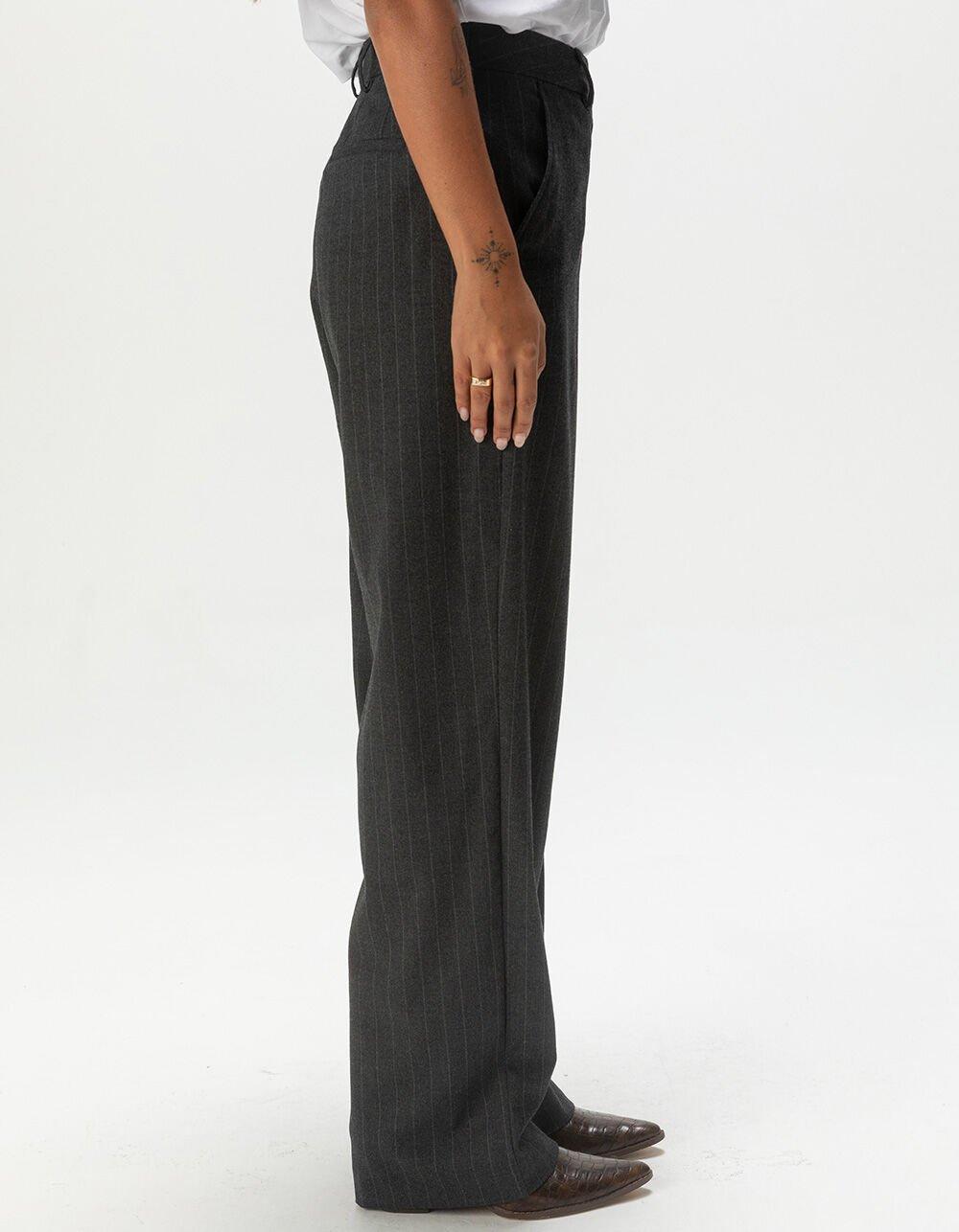 JJXX Mary High Waisted Womens Trouser Pants - DARK GRAY Product Image