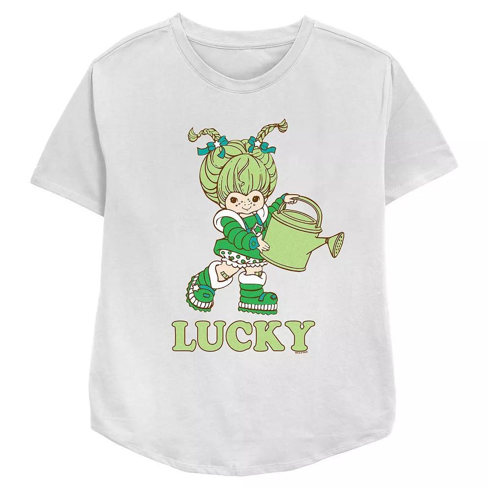 Women's Rainbow Brite Patty O'Green Lucky Relaxed Fit Graphic Tee, Size: XXL, White Product Image