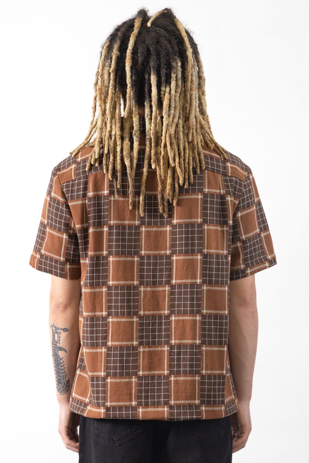 Blacksmith - Check Weave Resort Shirt - Brown Product Image