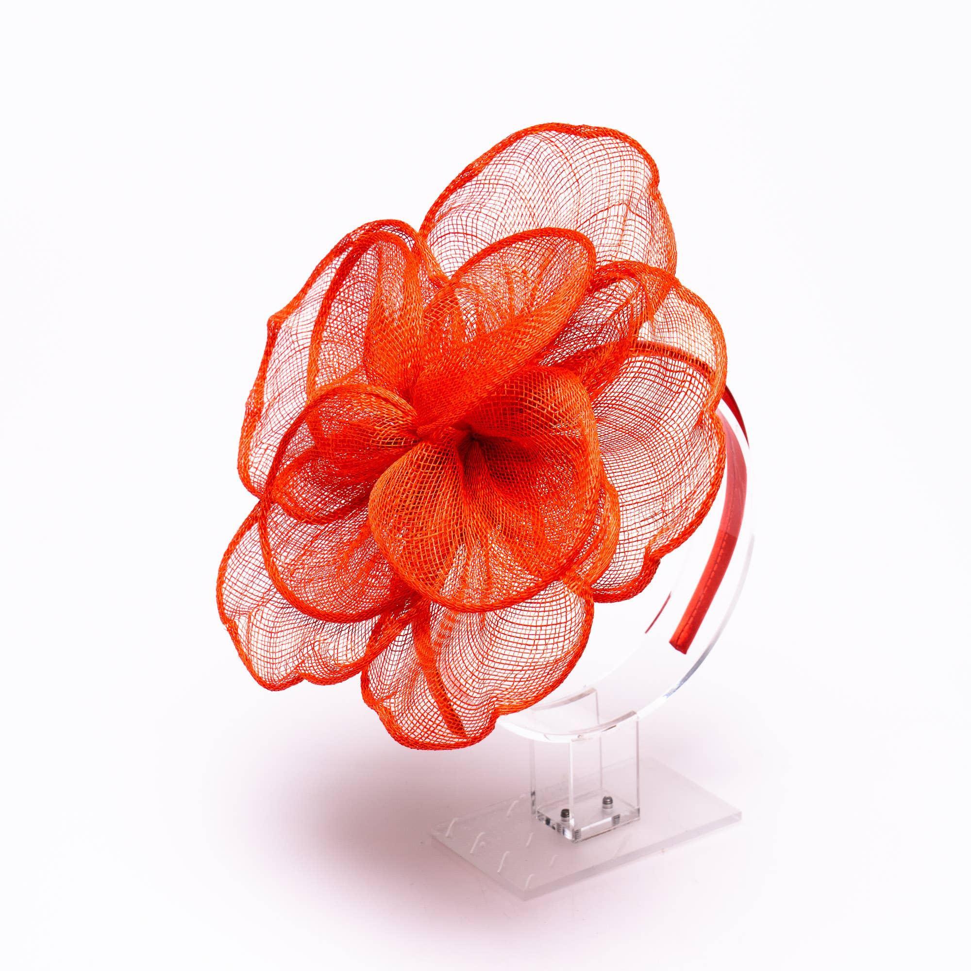 Sinamay Peony Pedal Narrow Headband Fascinator Product Image
