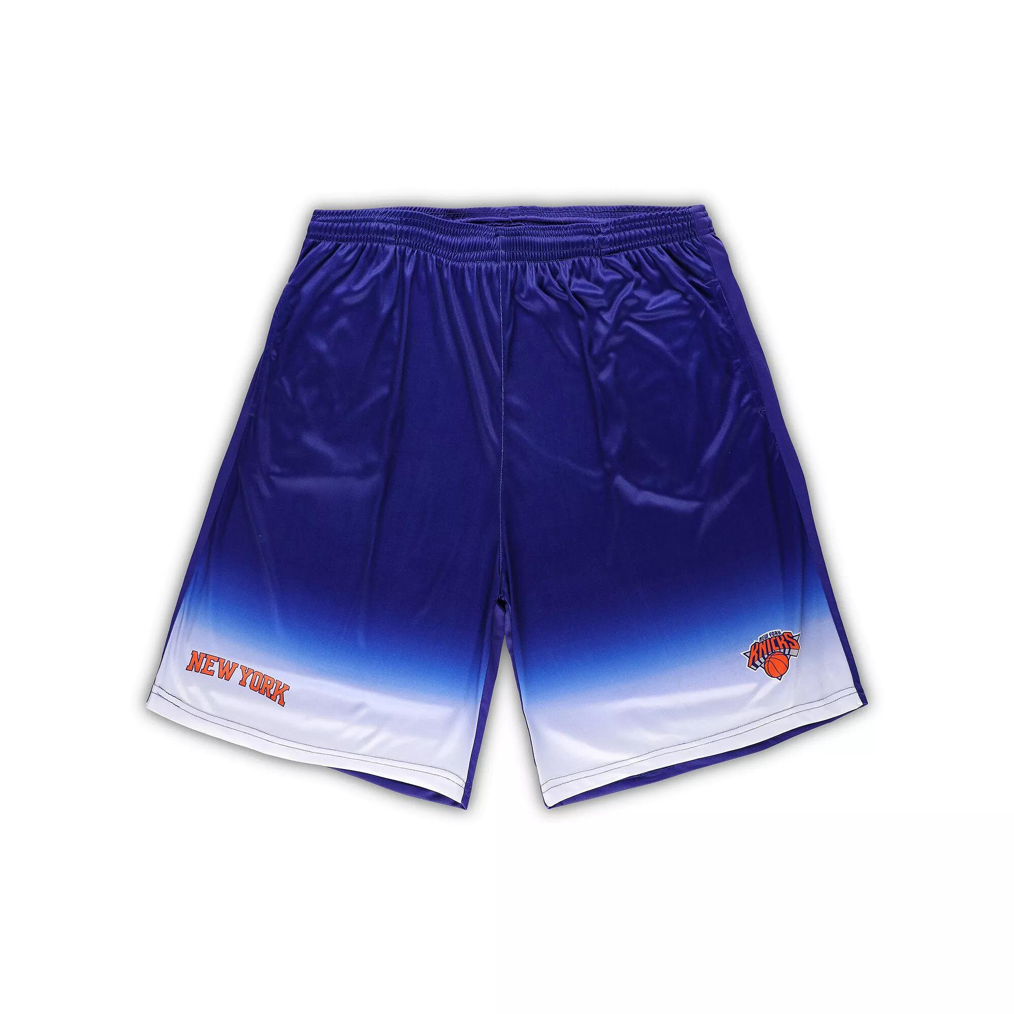 Men's Fanatics Branded Blue New York Knicks Big & Tall Fadeaway Shorts, Size: 4XB Product Image