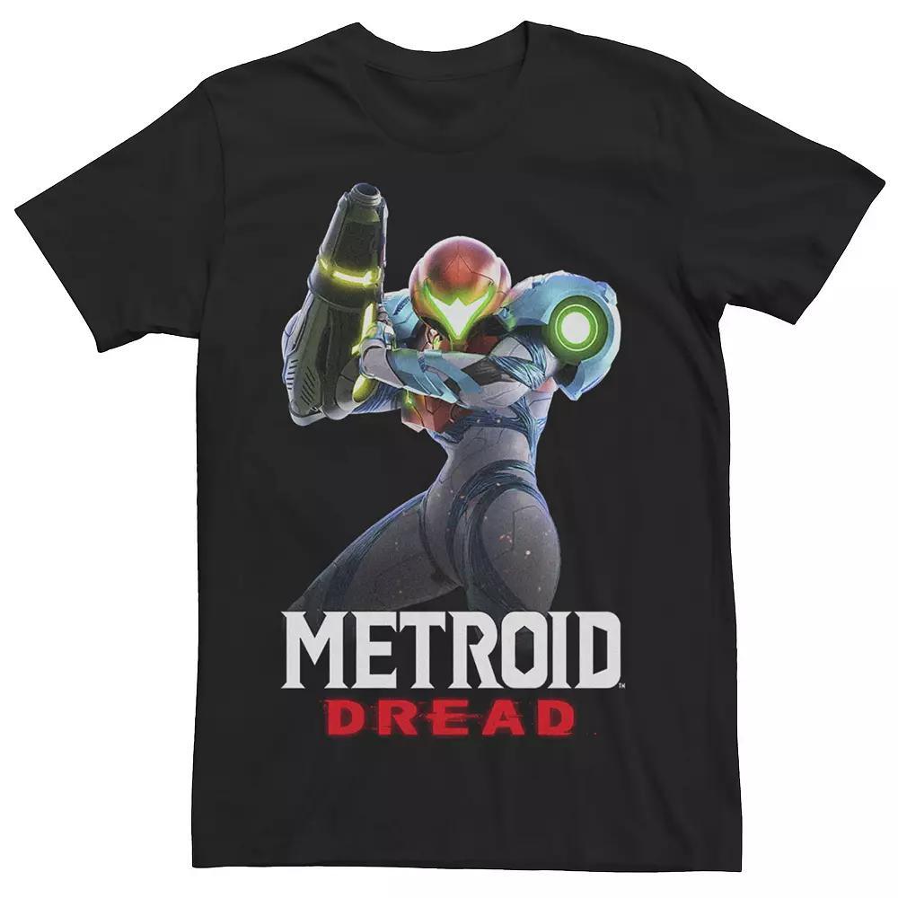 Men's Metroid Prime Dread Battle Pose Poster Tee, Boy's, Size: Medium, Black Product Image