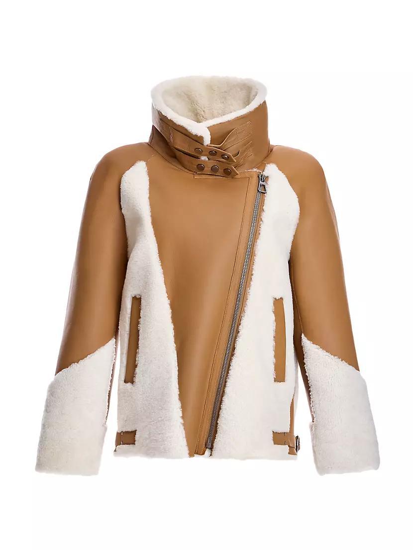 Leather & Shearling Biker Jacket Product Image