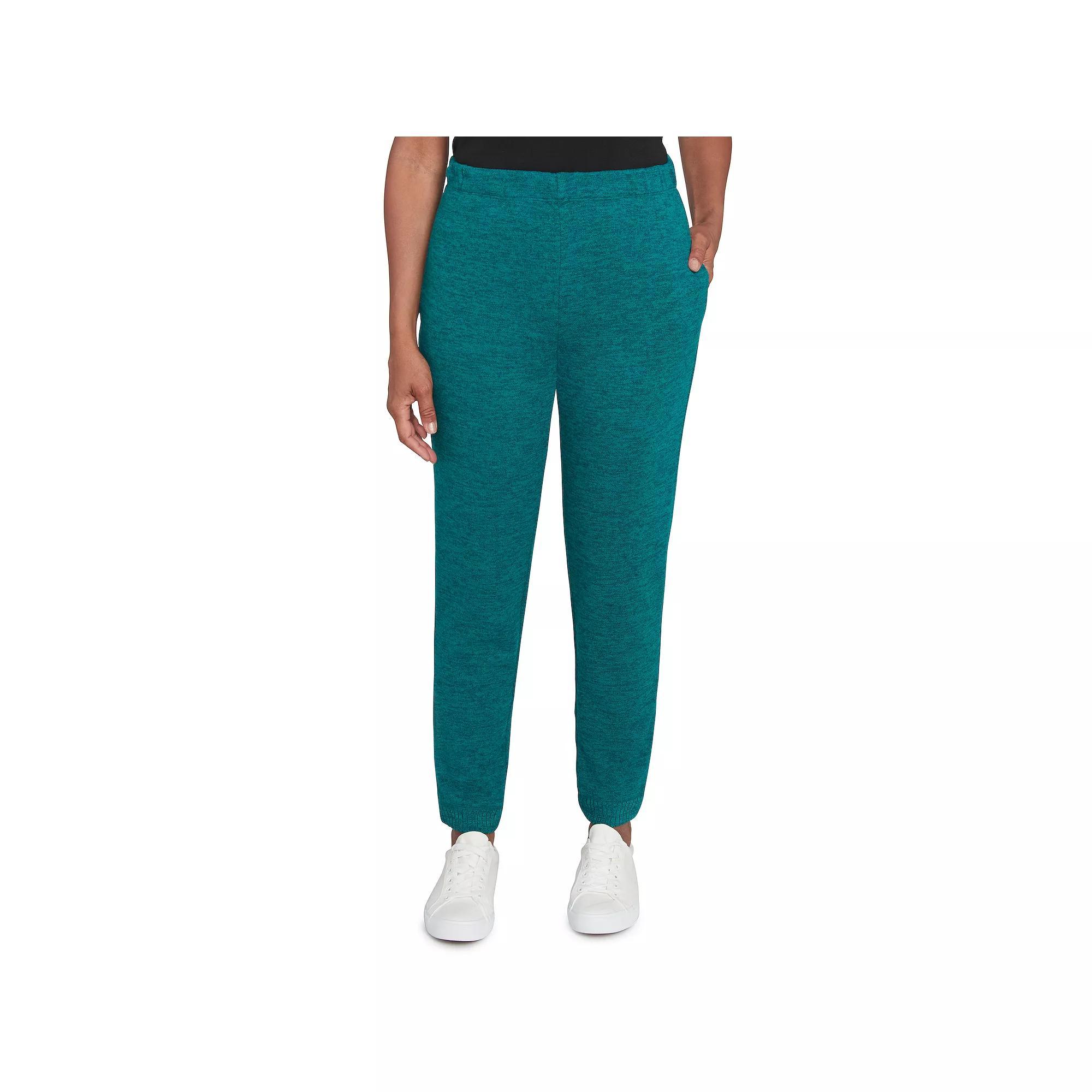 Women's Alfred Dunner Elastic Waist Joggers, Size: XL, Green Product Image
