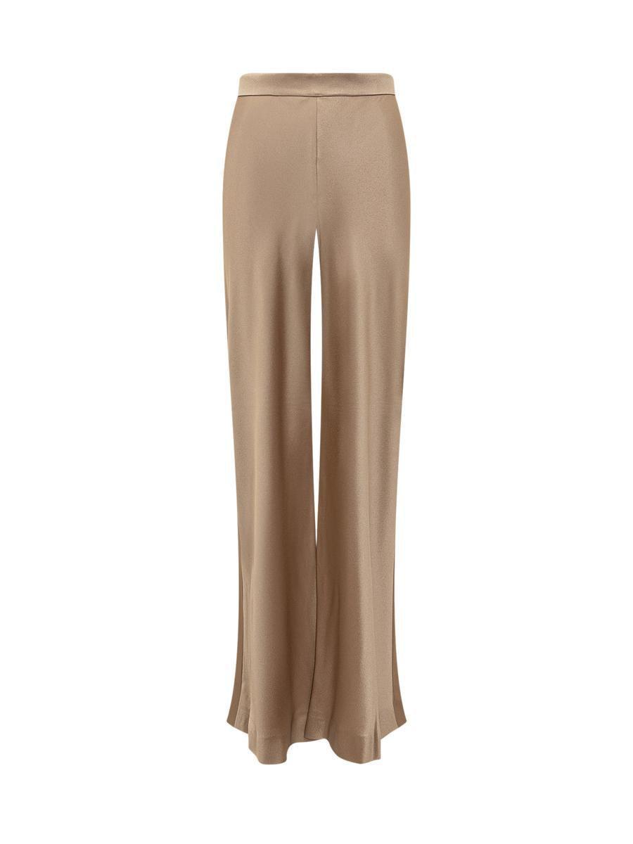 ALBERTA FERRETTI Satin Pants In Gold Product Image