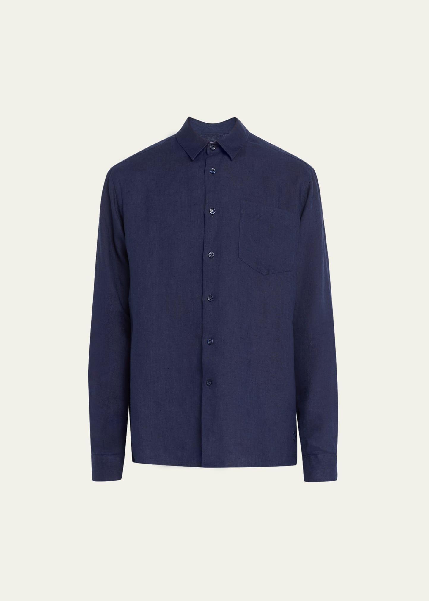 Caroubis Linen Pocket Sport Shirt Product Image