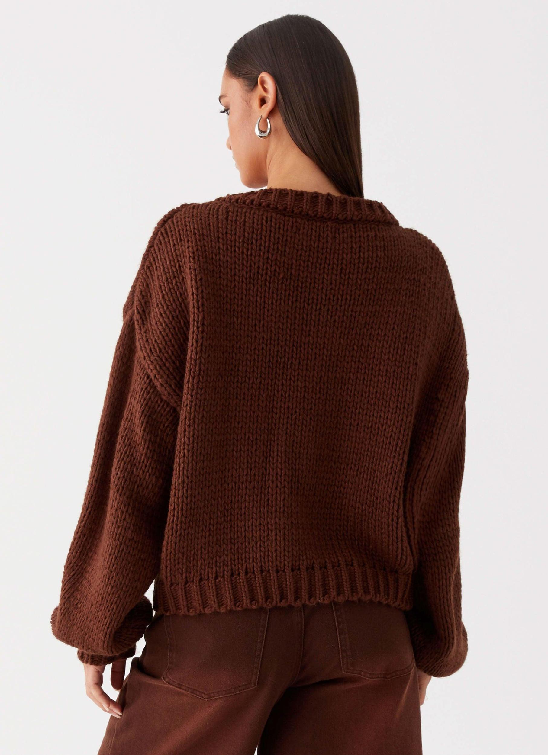 Costella Knit Sweater - Brown Product Image