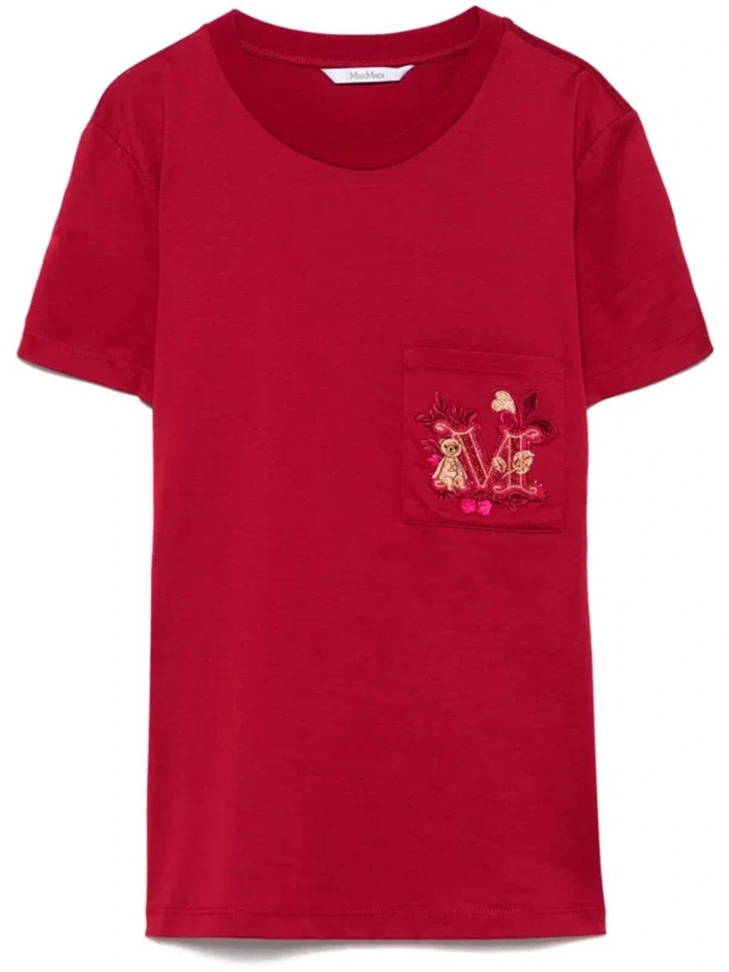 MAX MARA Logo Embellished Crewneck T In Red Product Image