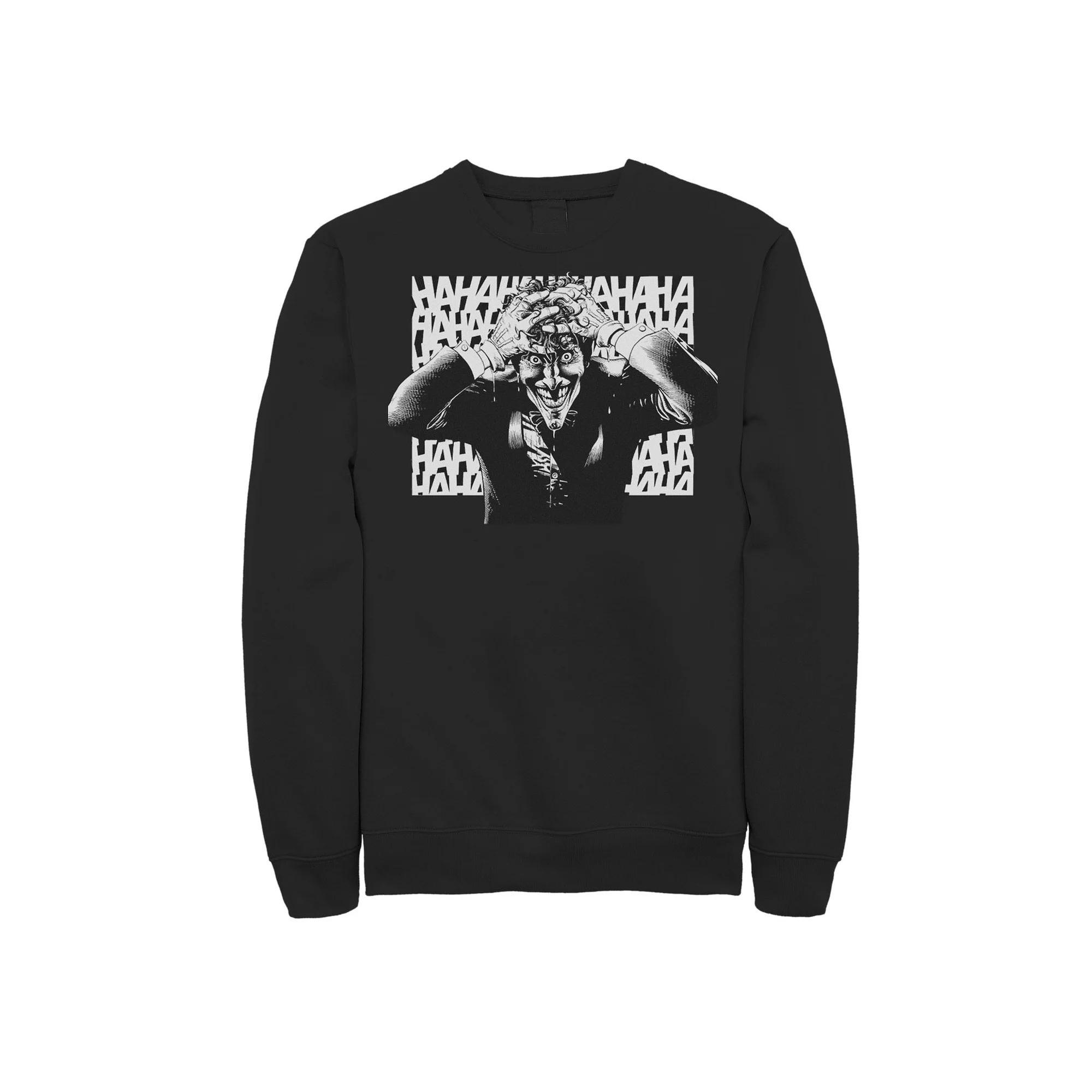 Men's DC Comics The Joker HAHAHA Sweatshirt, Size: XXL, Grey Heather Product Image