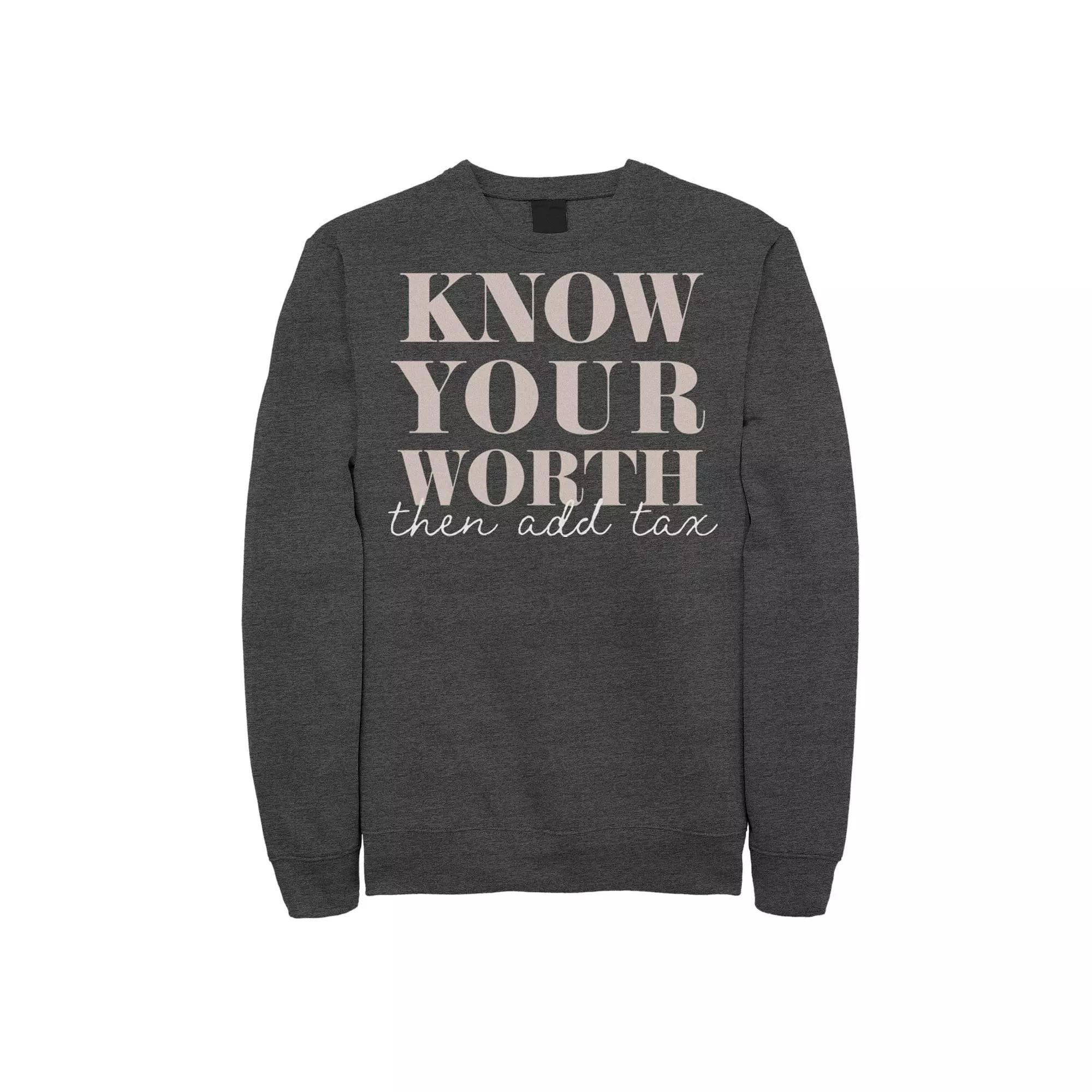 Men's Fifth Sun Know Your Worth Bold Sweatshirt, Size: Medium, Grey Heather Product Image