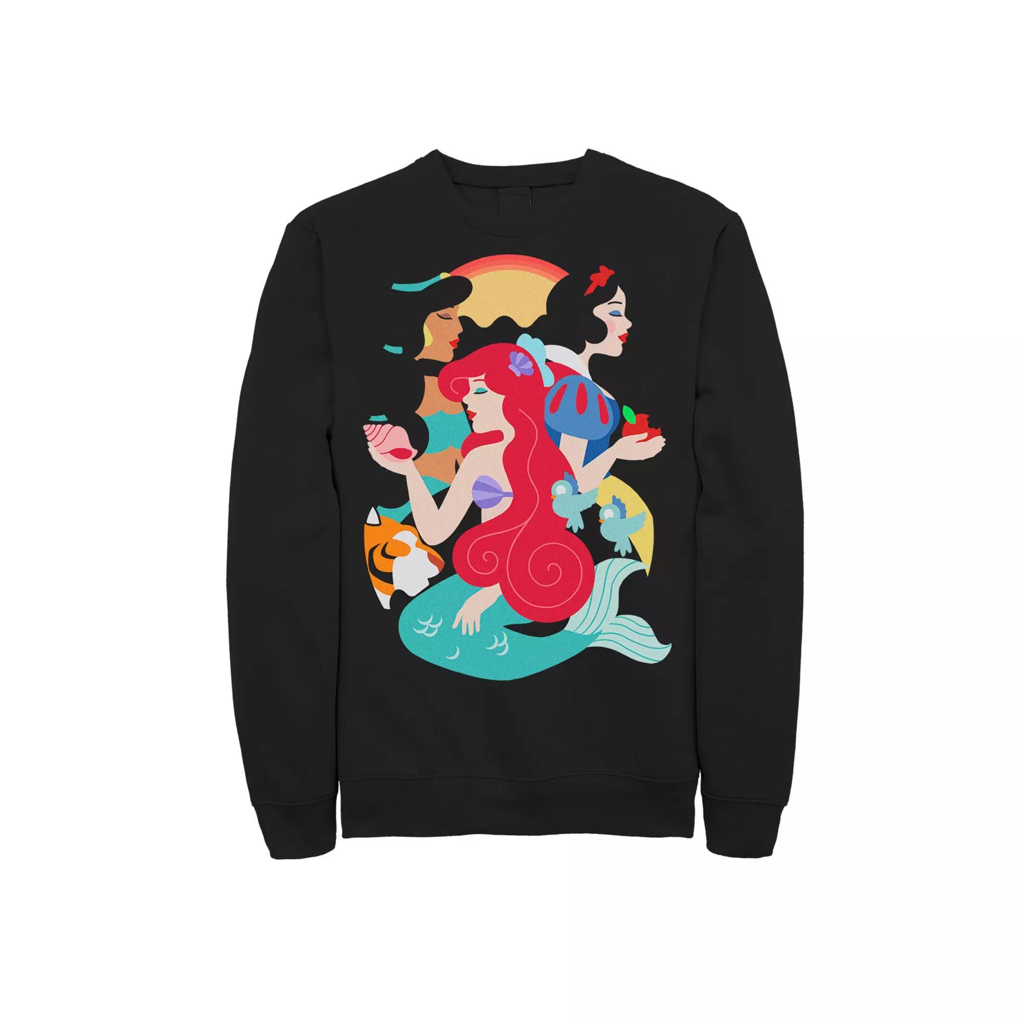 Mens Disney Princess Artsy Trio Portrait Sweatshirt Product Image