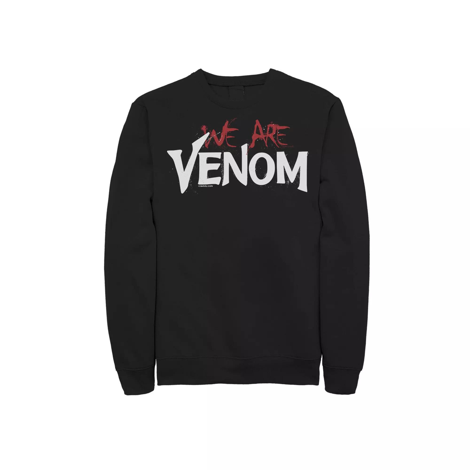 Men's Marvel Venom We Are Venom Splatter Graphic Fleece Pullover, Size: Small, Black Product Image