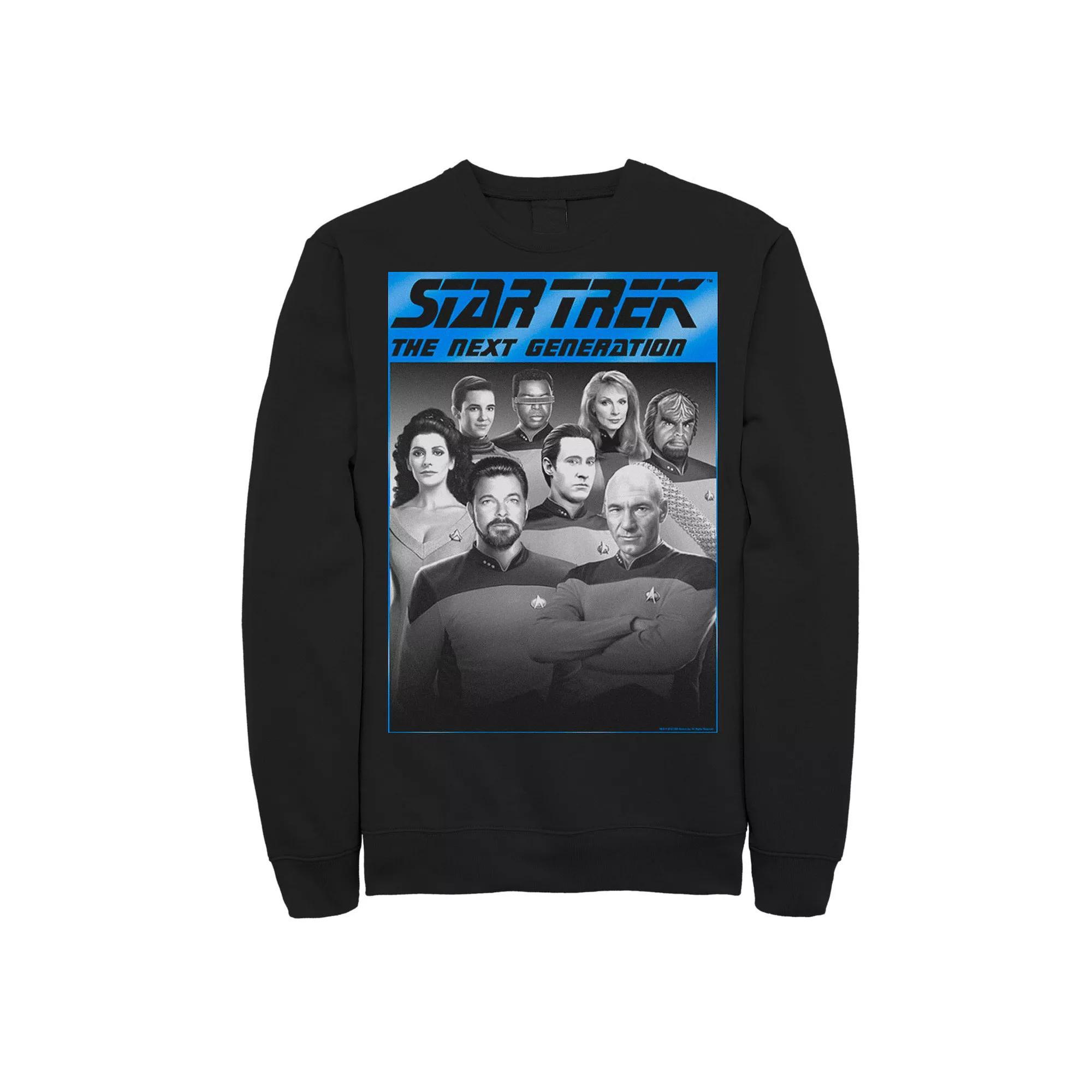 Men's Star Trek Next Generation Group Shot Sweatshirt, Size: Large, Black Product Image