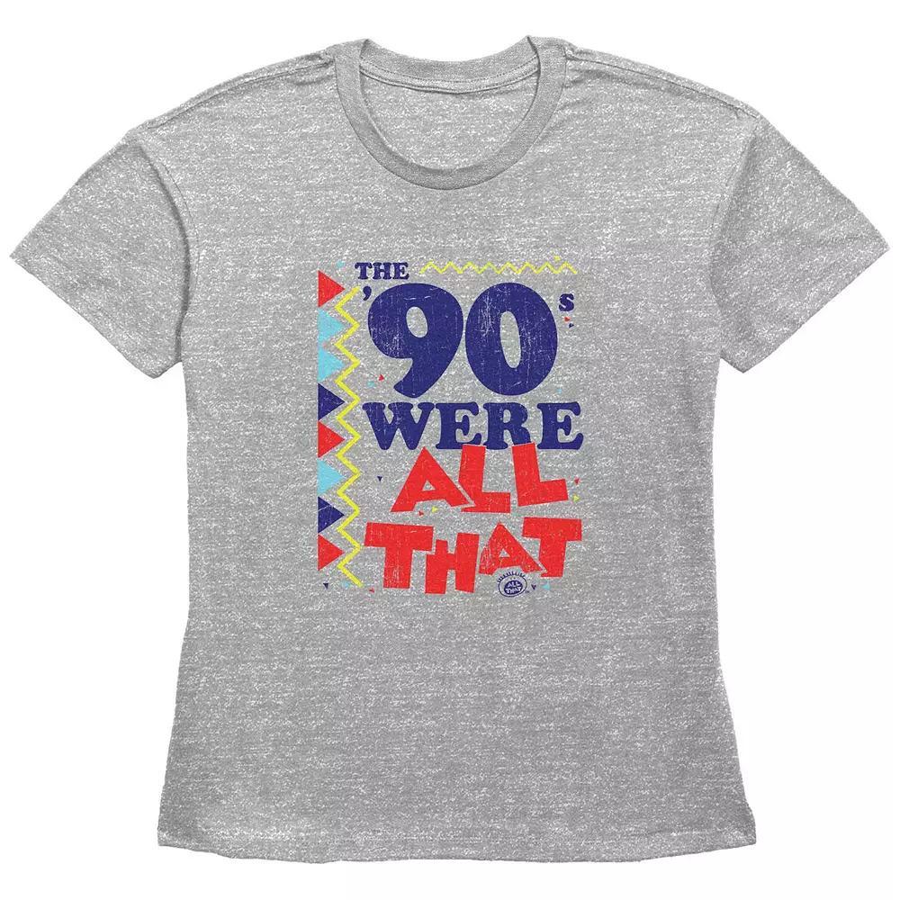 Women's Nickelodeon The 90s Were All That Graphic Tee, Size: XXL, Grey Gray Product Image