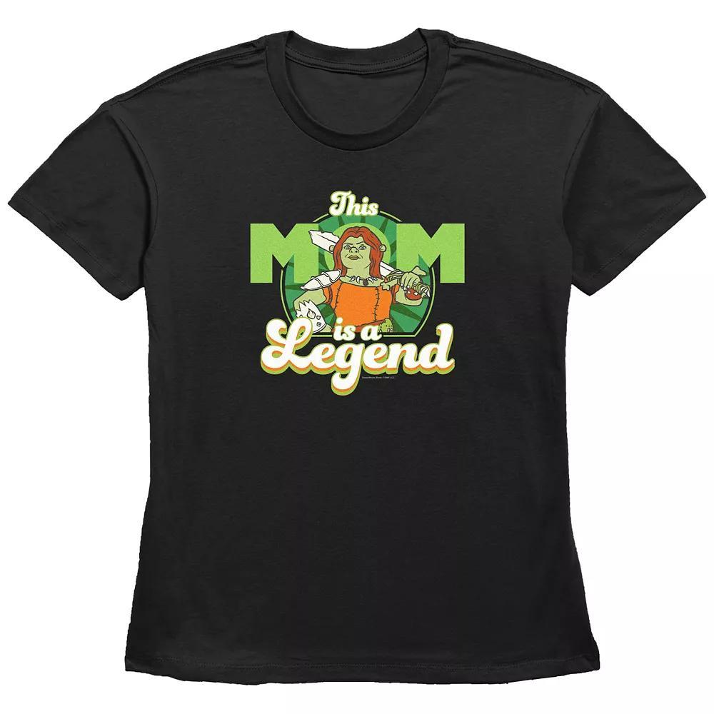 Women's Shrek This Mom Is A Rebel Basic Fit Graphic Tee, Size: XL, Black Product Image