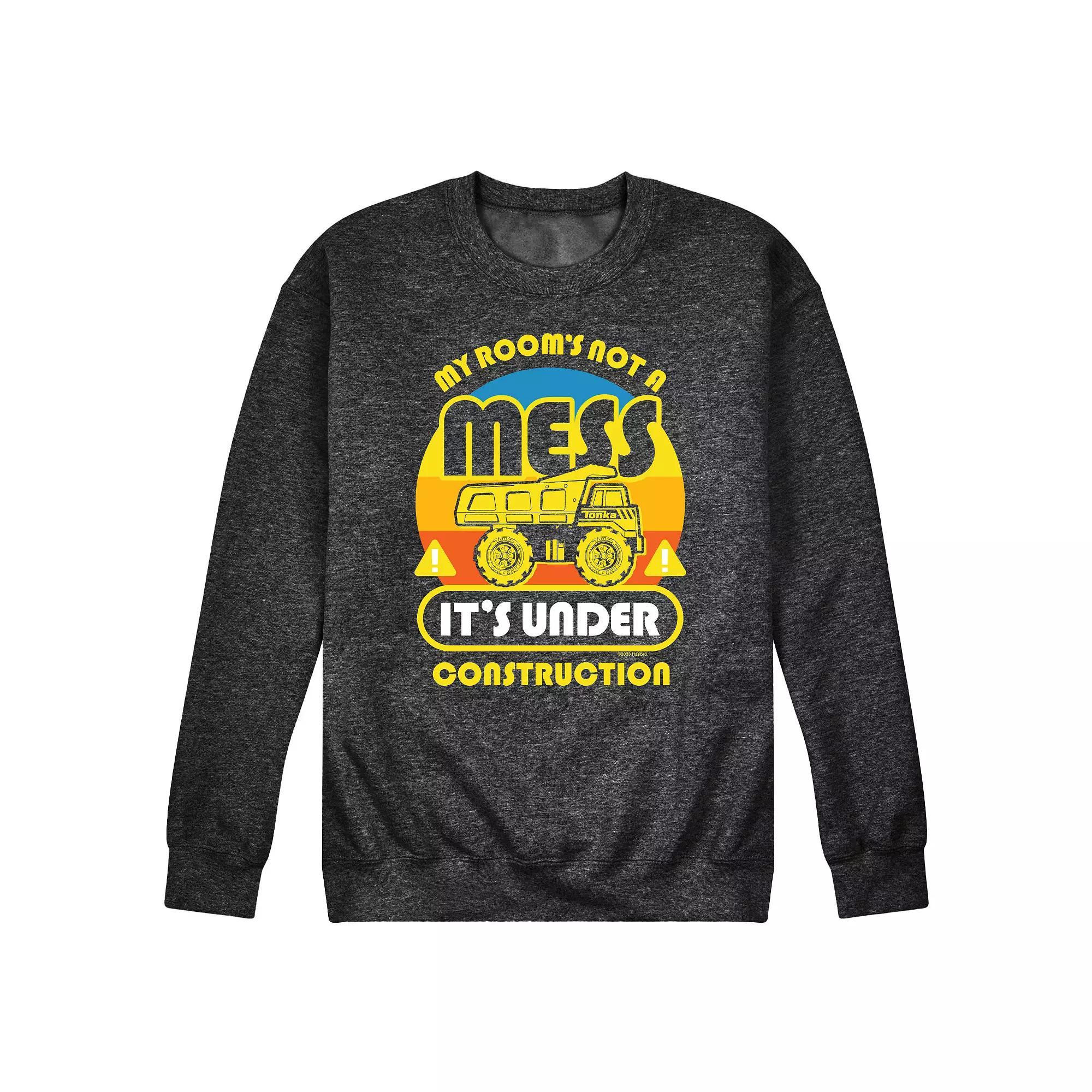 Mens Tonka Under Construction Fleece Sweatshirt Grey Product Image