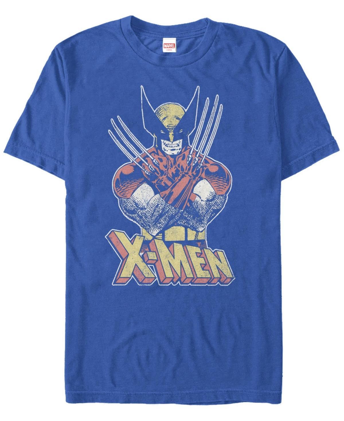 Men's Marvel X-Men Wolverine Vintage Portrait Tee, Size: 3XL, Royal Product Image