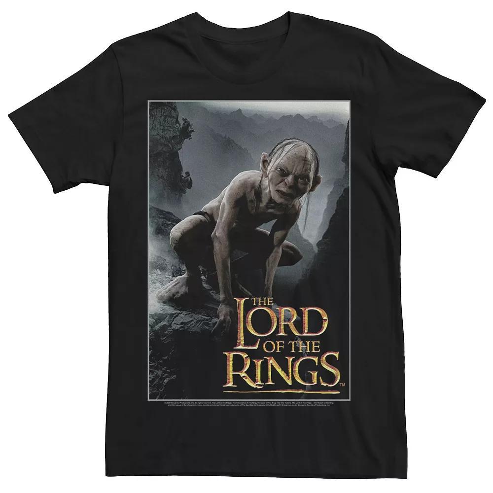 Men's Lord Of The Rings Gollum Poster Poster Tee, Size: Medium, Black Product Image