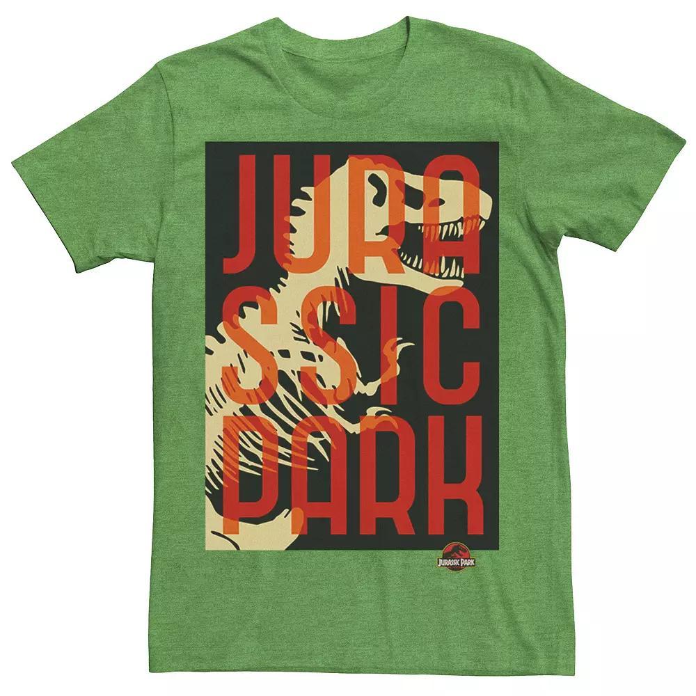 Men's Jurassic Park Split Typography T-Rex Bones Tee, Size: Small, Grey Heather Product Image