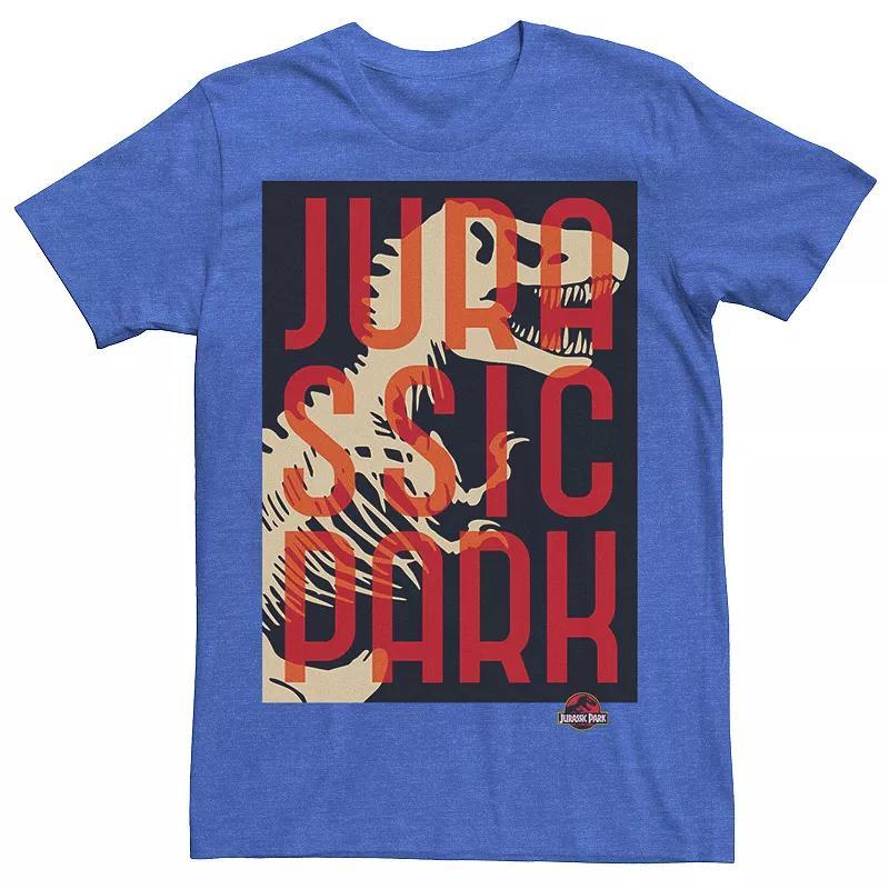 Men's Jurassic Park Split Typography T-Rex Bones Tee, Size: Small, Grey Heather Product Image