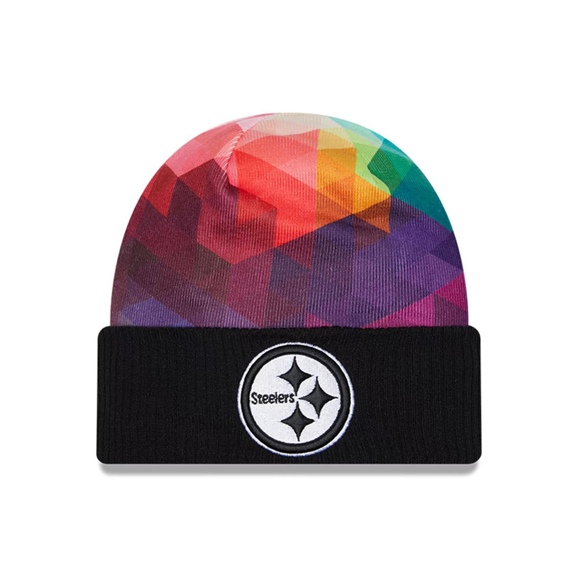Men's New Era  Black Pittsburgh Steelers 2023 NFL Crucial Catch Cuffed Knit Hat Product Image