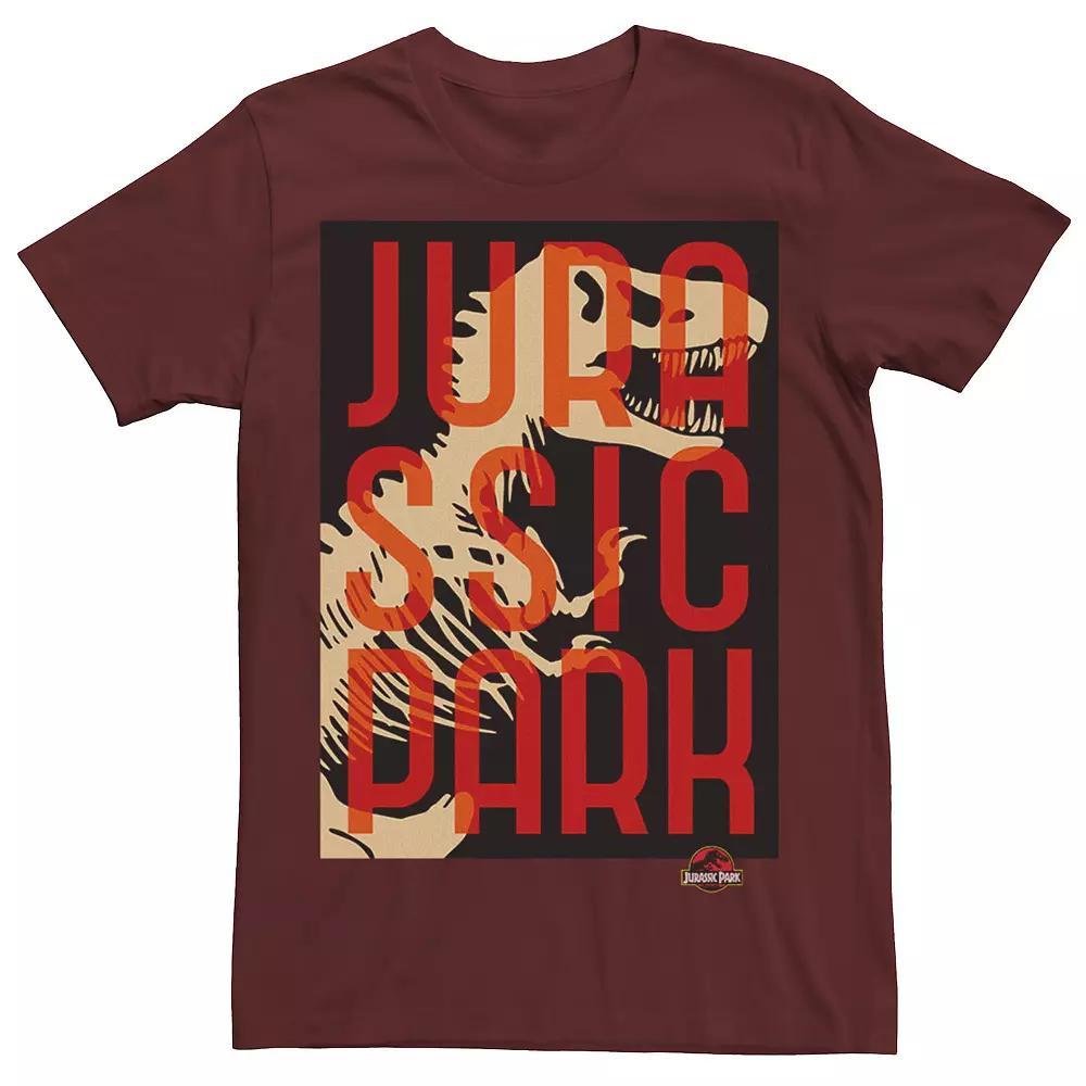 Men's Jurassic Park Split Typography T-Rex Bones Tee, Size: Small, Grey Heather Product Image