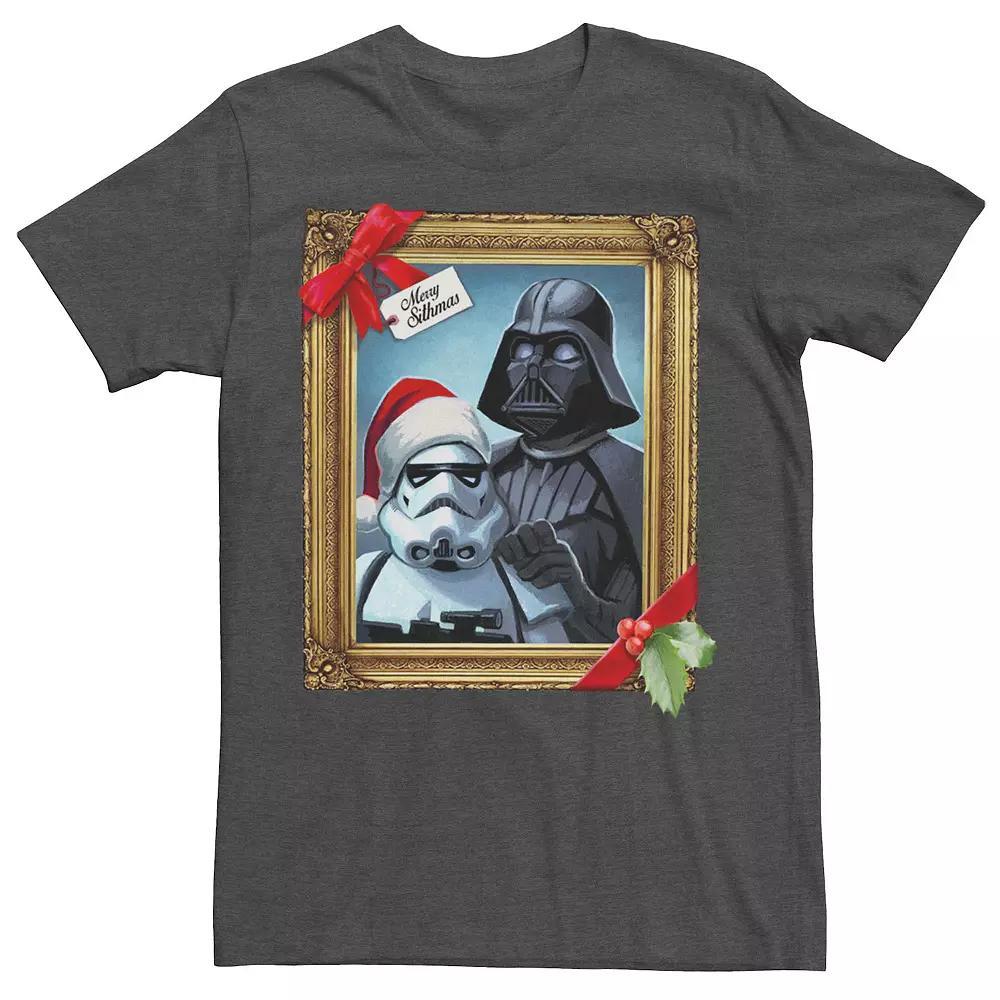 Men's Star Wars Darth Vader Stormtrooper Merry Sithmas Graphic Tee, Size: Small, Grey Heather Product Image