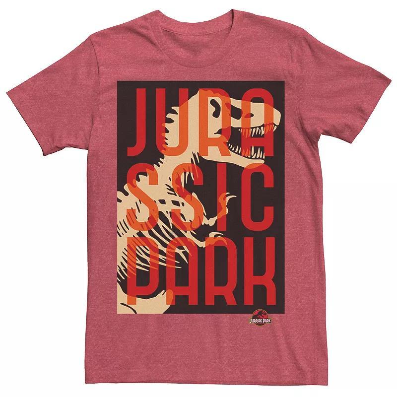 Men's Jurassic Park Split Typography T-Rex Bones Tee, Size: Small, Grey Heather Product Image
