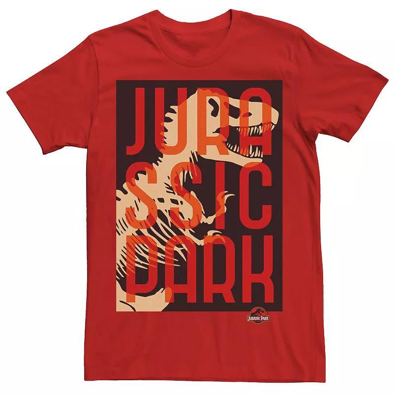 Men's Jurassic Park Split Typography T-Rex Bones Tee, Size: Small, Grey Heather Product Image