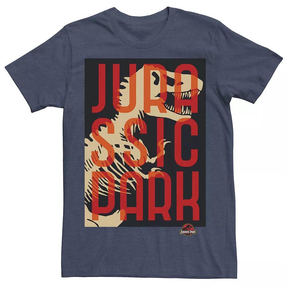 Men's Jurassic Park Split Typography T-Rex Bones Tee, Size: Small, Grey Heather Product Image