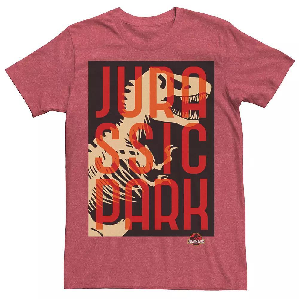 Men's Jurassic Park Split Typography T-Rex Bones Tee, Size: Small, Grey Heather Product Image