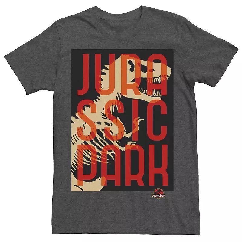 Men's Jurassic Park Split Typography T-Rex Bones Tee, Size: Small, Grey Heather Product Image