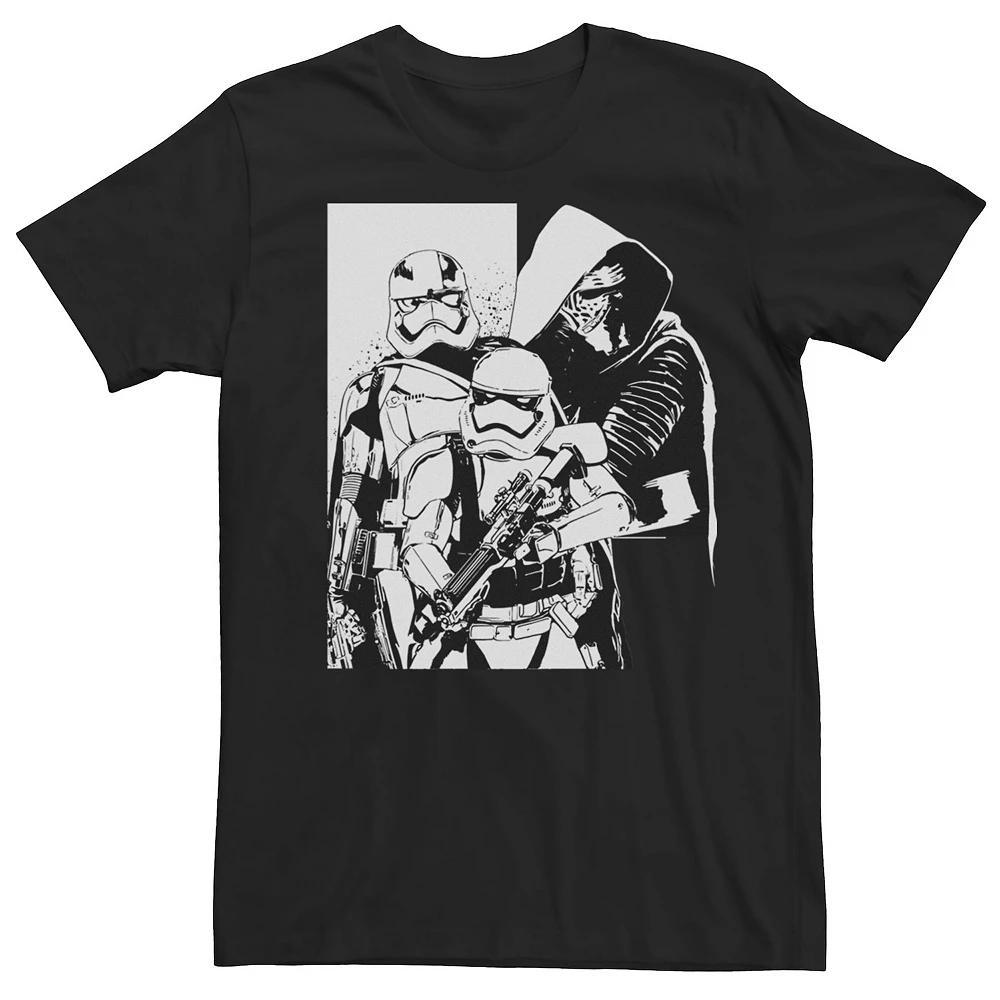 Men's Star Wars Kylo Ren & Stormtroopers Stamp Portrait Tee, Size: Large, Black Product Image