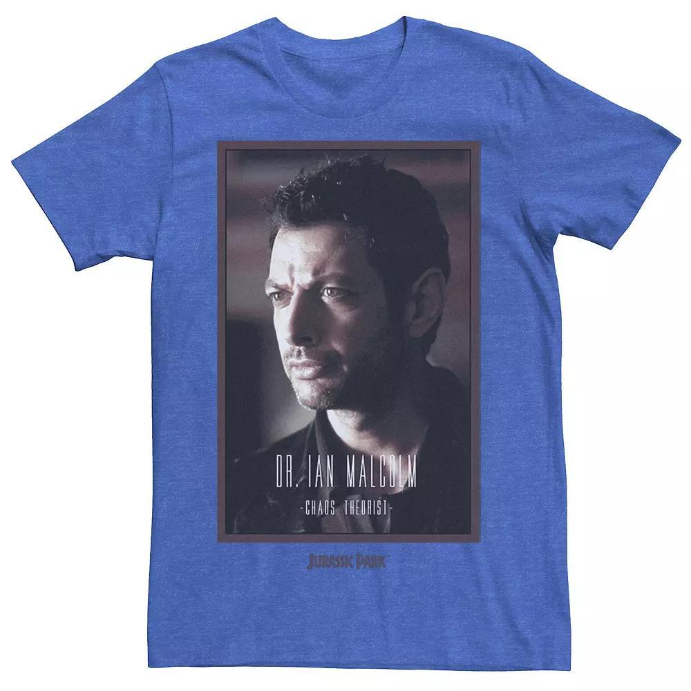 Men's Jurassic Park Dr. Ian Malcolm Chaos Theorist Tee, Size: XL, Royal Grey Product Image