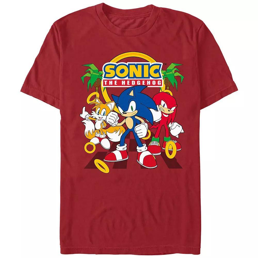 Men's Sonic The Hedgehog Running Buddies Graphic Tee, Size: XXL, Red Product Image