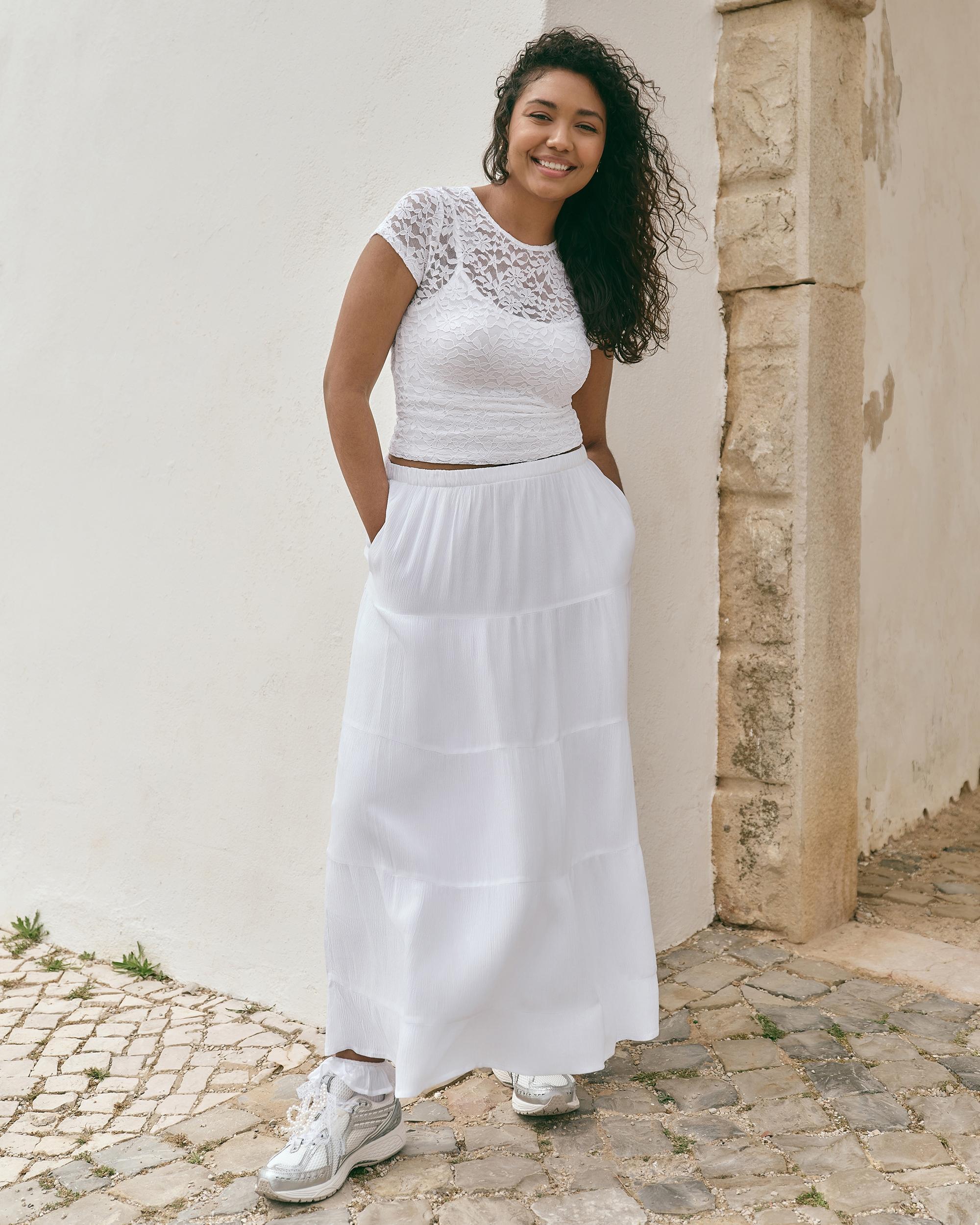 Tiered Maxi Skirt Product Image