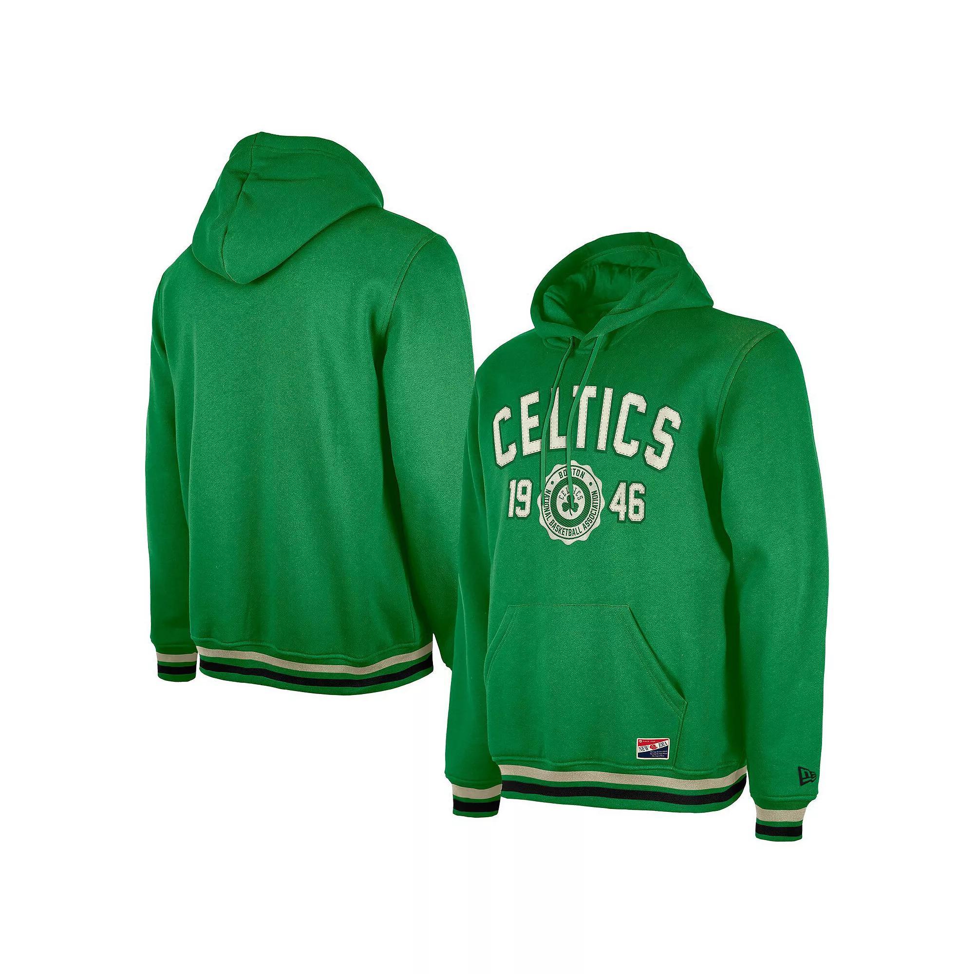 Men's New Era Kelly Green Boston Celtics Throwback Vintage Pullover Hoodie, Size: Large Product Image
