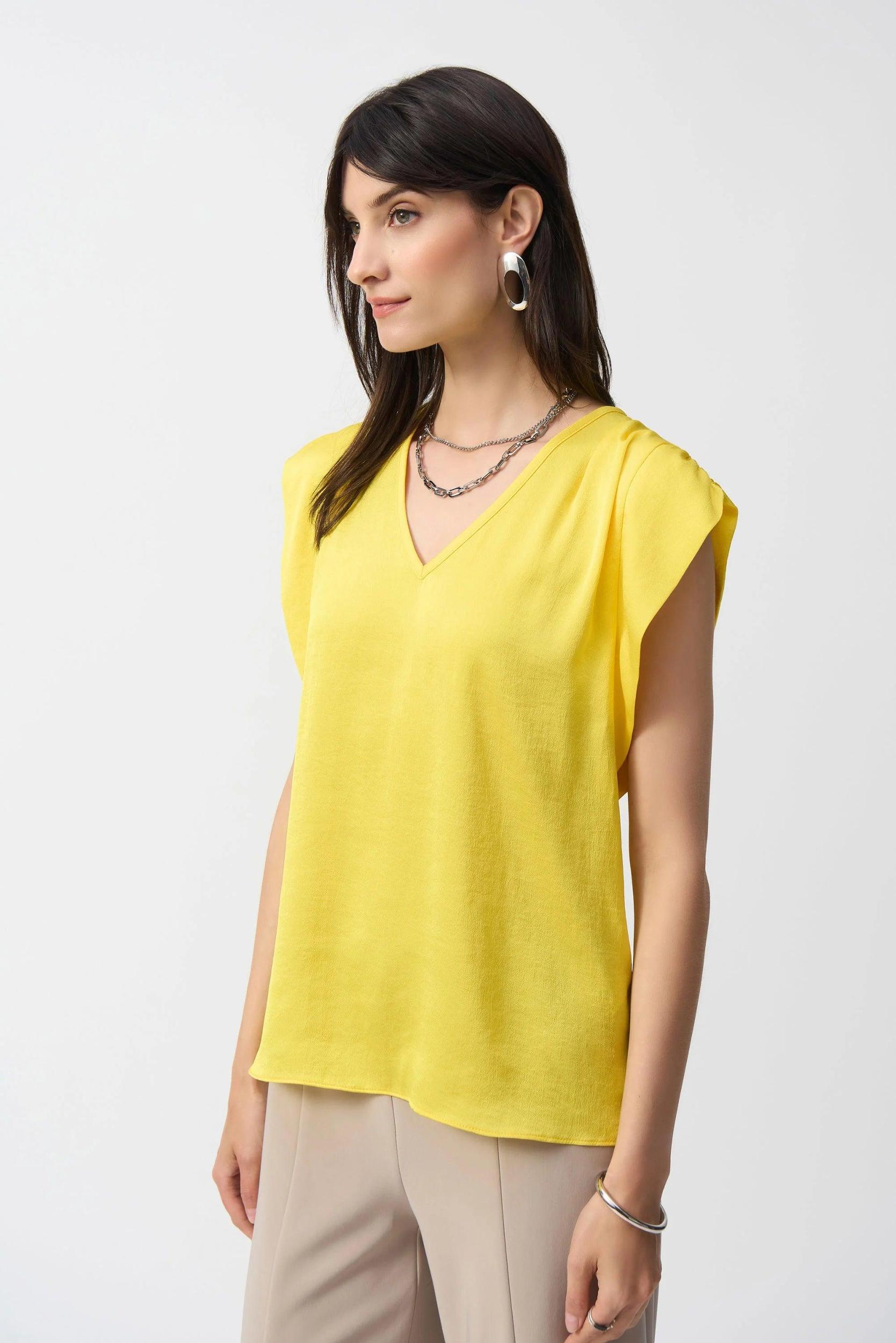 Hammered Satin Straight Top- Citrus Product Image