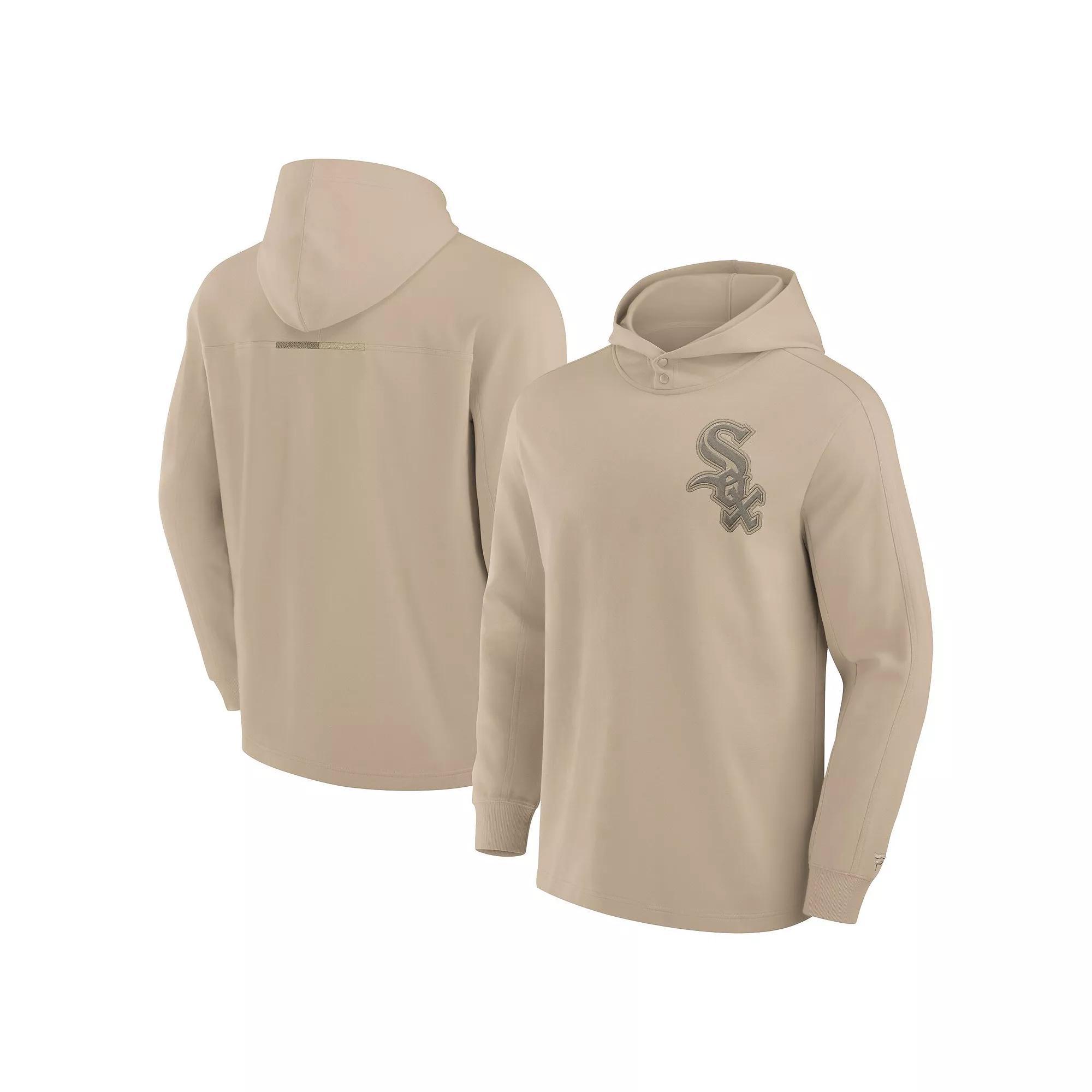 Men's Fanatics Signature Khaki Chicago White Sox Elements Lightweight Fleece Hoodie, Size: 4XL, Beig K Product Image
