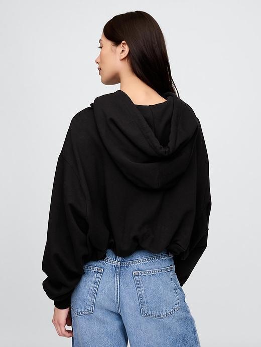 Heavyweight French Terry Cropped Bubble Hoodie Product Image