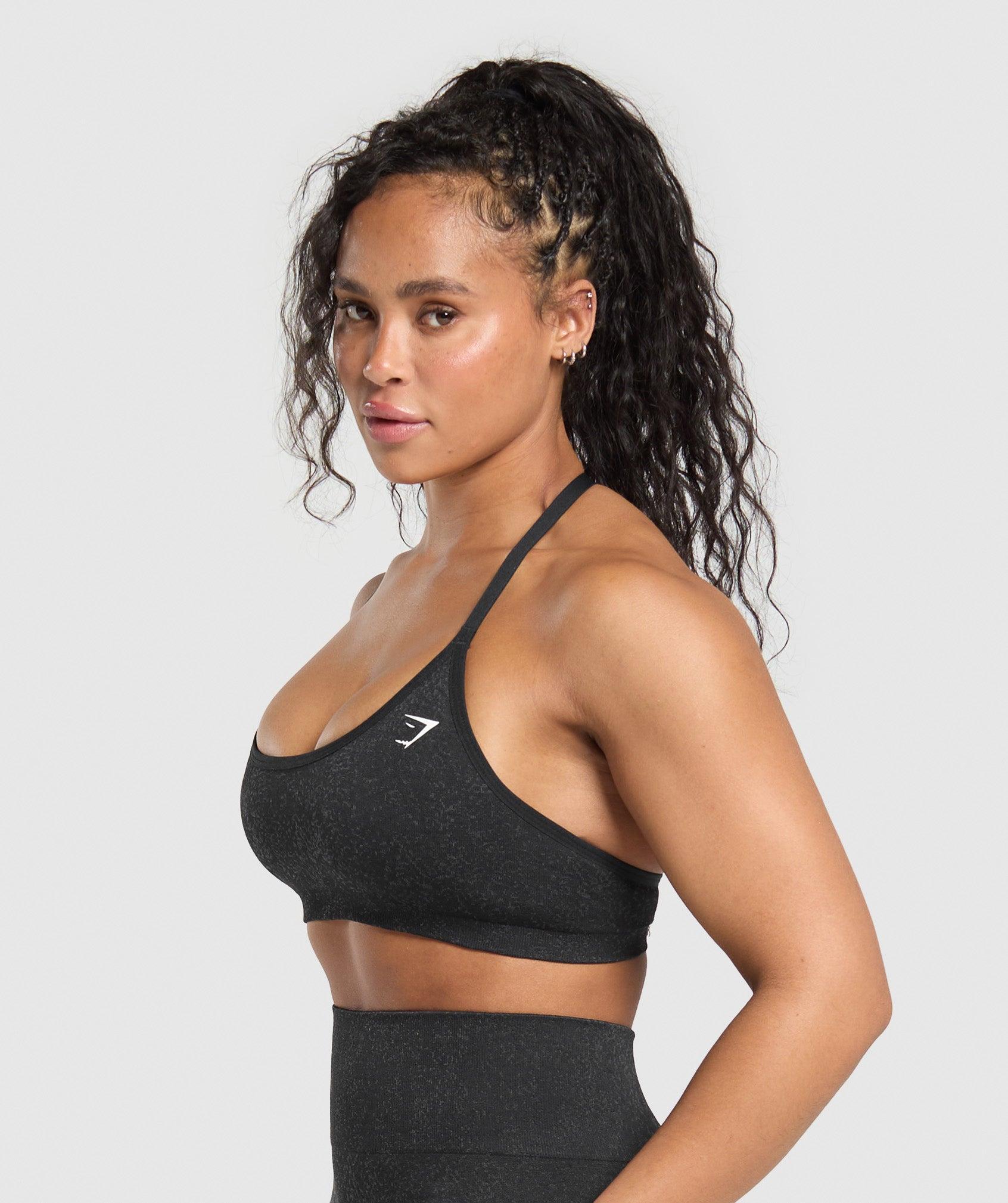 Gymshark Adapt Fleck T-Back Bra - Black Female Product Image