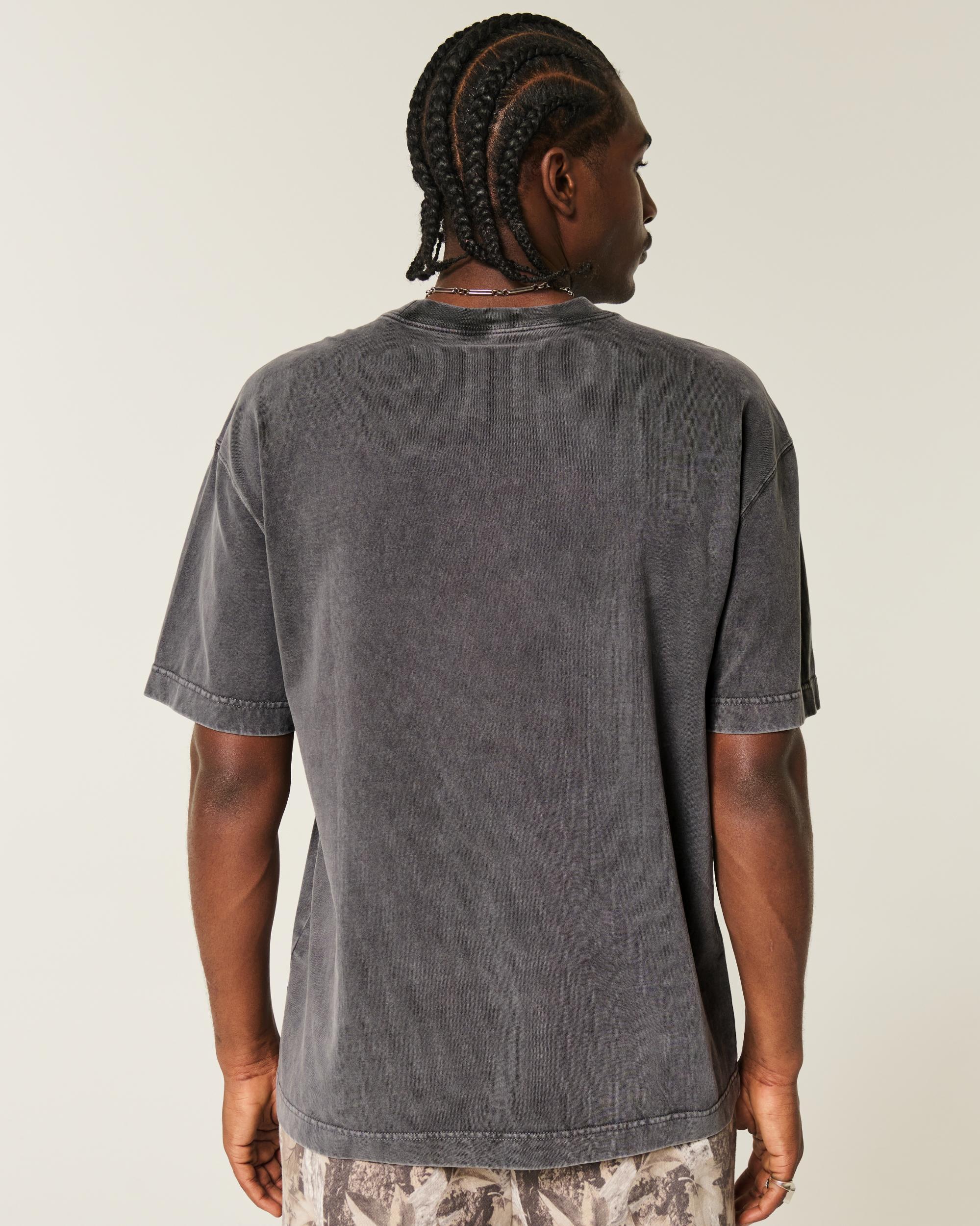 Boxy Heavyweight Camo Crew T-Shirt Product Image