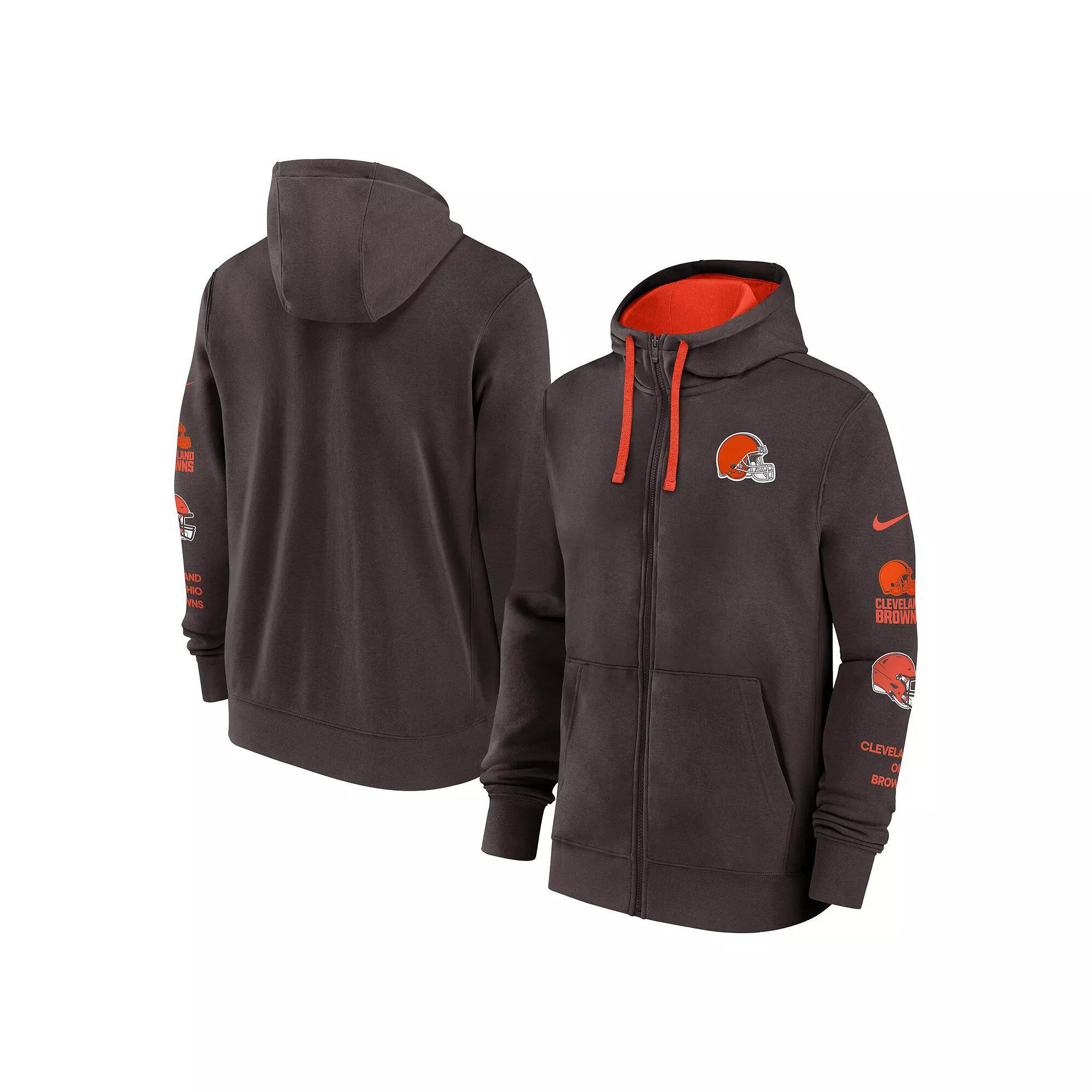 Men's Nike Black Cincinnati Bengals Club Full-Zip Hoodie Jacket, Size: 2XL Product Image